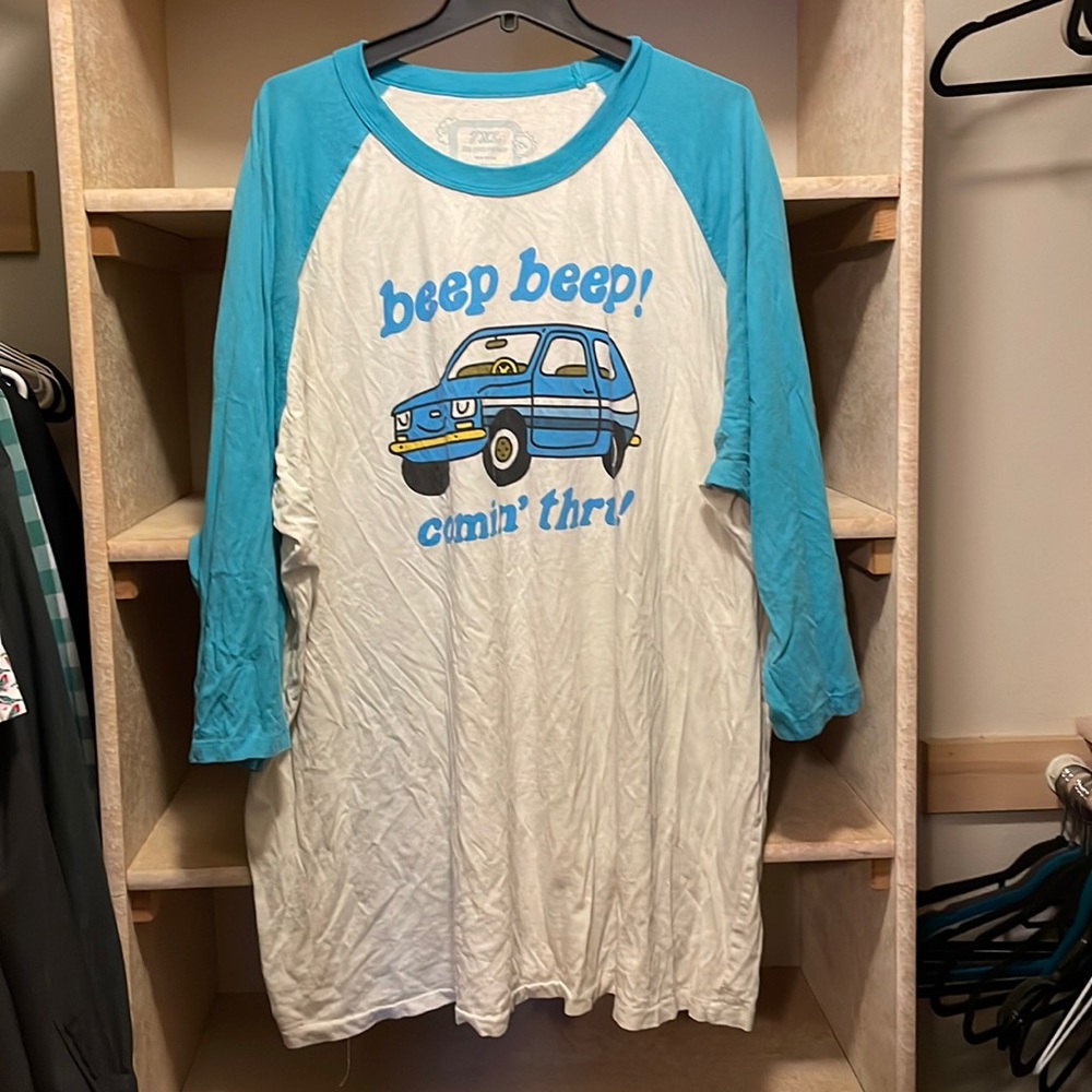 Big Bud Press Beep Beep Quarter Sleeve Baseball T-shirt